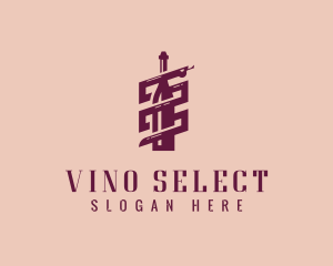 Wine Bottle Serpent logo