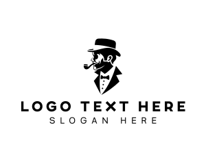 Smoking Gentleman Hat logo