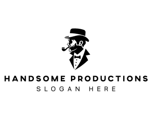 Smoking Gentleman Hat logo