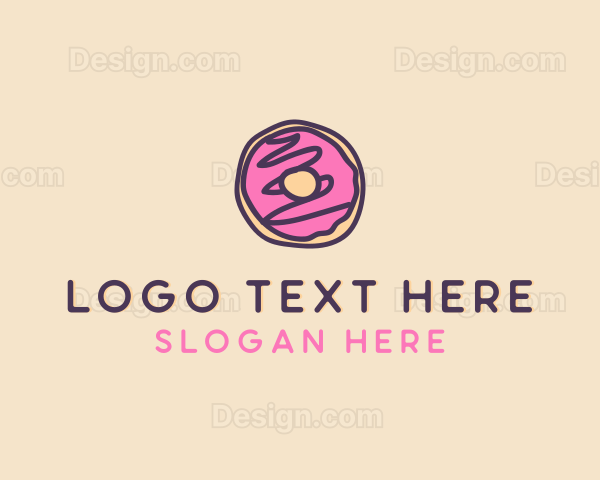 Handmade Sweet Donut Doughnut Logo