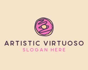 Handmade Sweet Donut Doughnut logo design