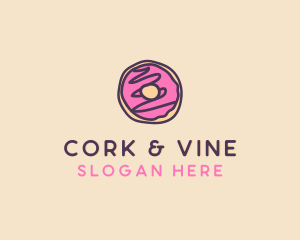 Handmade Sweet Donut Doughnut logo design