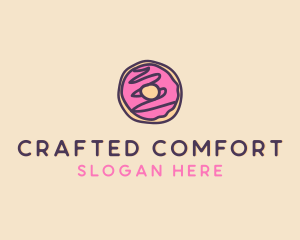 Handmade Sweet Donut Doughnut logo design