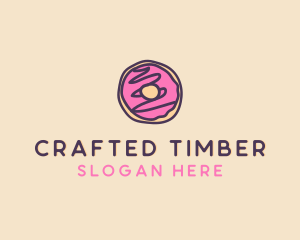 Handmade Sweet Donut Doughnut logo design