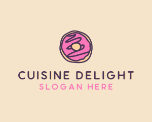 Handmade Sweet Donut Doughnut logo design