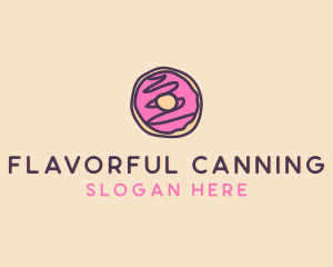 Handmade Sweet Donut Doughnut logo design