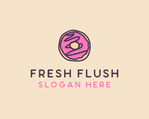 Handmade Sweet Donut Doughnut logo design