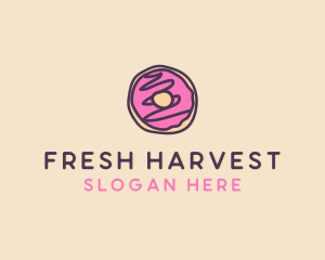 Handmade Sweet Donut Doughnut logo design