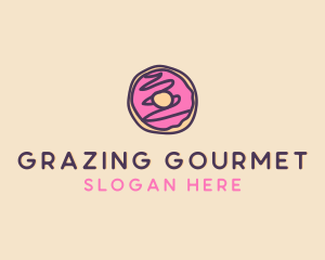 Handmade Sweet Donut Doughnut logo design