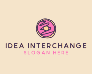 Handmade Sweet Donut Doughnut logo design