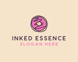 Handmade Sweet Donut Doughnut logo design