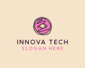 Handmade Sweet Donut Doughnut logo design