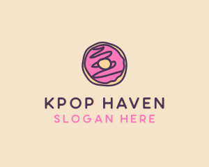 Handmade Sweet Donut Doughnut logo design