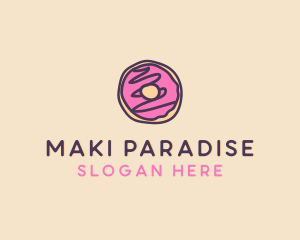 Handmade Sweet Donut Doughnut logo design