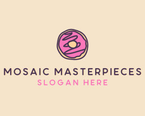 Handmade Sweet Donut Doughnut logo design