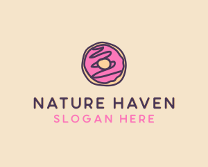 Handmade Sweet Donut Doughnut logo design