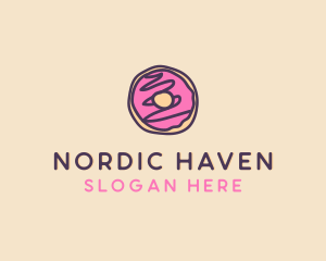 Handmade Sweet Donut Doughnut logo design