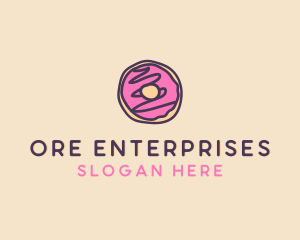 Handmade Sweet Donut Doughnut logo design