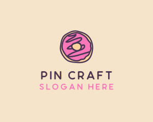 Handmade Sweet Donut Doughnut logo design