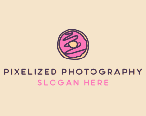 Handmade Sweet Donut Doughnut logo design