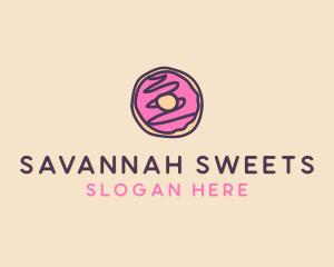 Handmade Sweet Donut Doughnut logo design