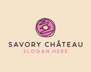 Handmade Sweet Donut Doughnut logo design