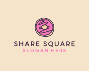 Handmade Sweet Donut Doughnut logo design