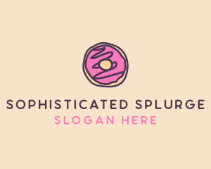 Handmade Sweet Donut Doughnut logo design