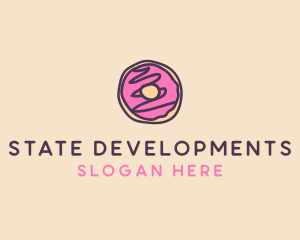 Handmade Sweet Donut Doughnut logo design