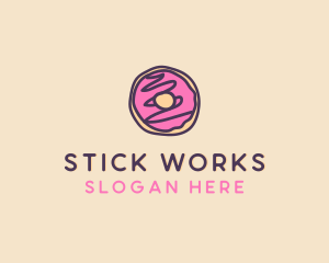 Handmade Sweet Donut Doughnut logo design