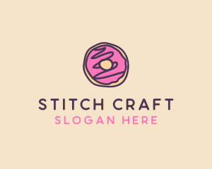 Handmade Sweet Donut Doughnut logo design