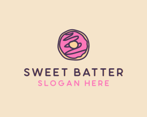 Handmade Sweet Donut Doughnut logo design