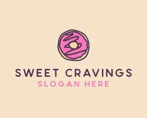 Handmade Sweet Donut Doughnut logo design