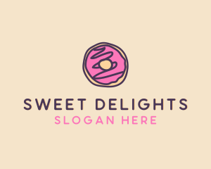 Handmade Sweet Donut Doughnut logo