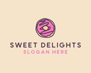 Handmade Sweet Donut Doughnut logo design