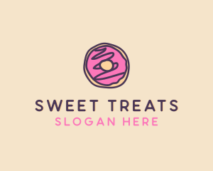 Handmade Sweet Donut Doughnut logo design