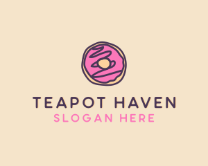 Handmade Sweet Donut Doughnut logo design