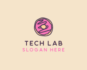 Handmade Sweet Donut Doughnut logo design