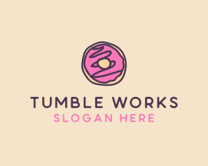 Handmade Sweet Donut Doughnut logo design