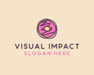 Handmade Sweet Donut Doughnut logo design