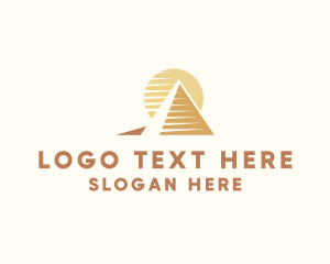 Egypt Pyramid Landmark logo