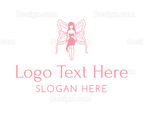 Fairy Nymph Woman Logo