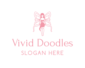 Fairy Nymph Woman logo design