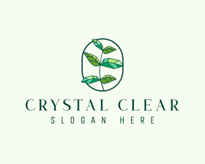 Crystal Gem Leaf logo design