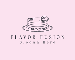 Round Floral Cake logo