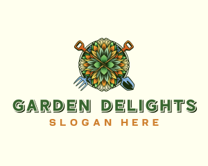 Garden Landscaping Shovel logo design