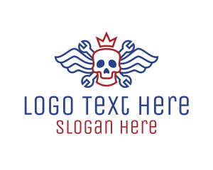Winged Skull Mechanic logo