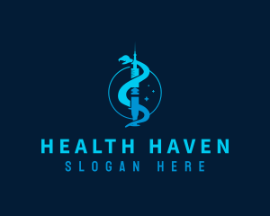 Medical Healthcare Syringe logo design