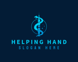 Medical Healthcare Syringe logo design