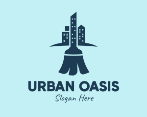 Broom Urban City  logo design